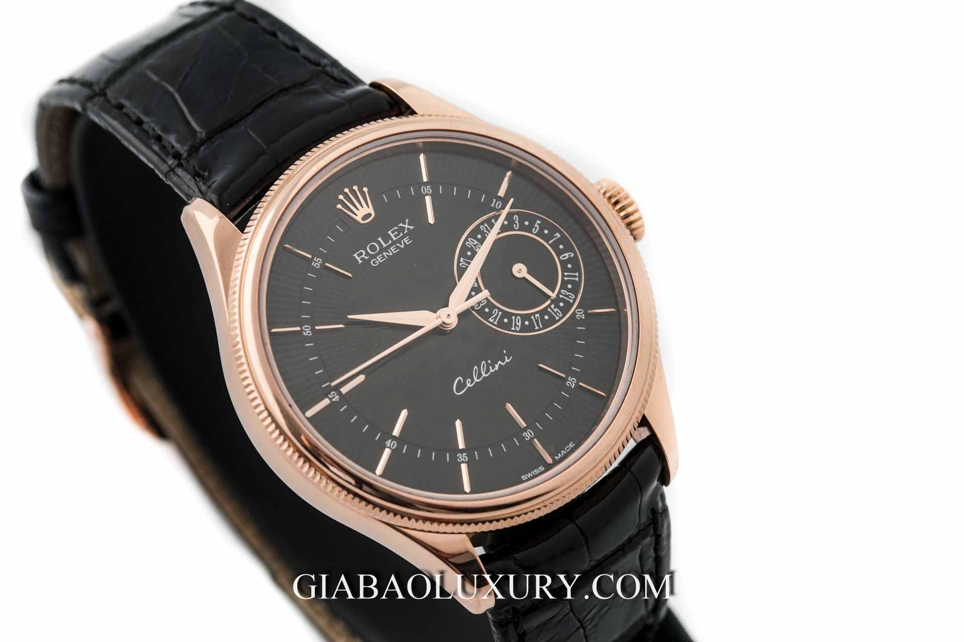 Đồng Hồ Rolex Cellini Date 50515 Mặt Số Đen