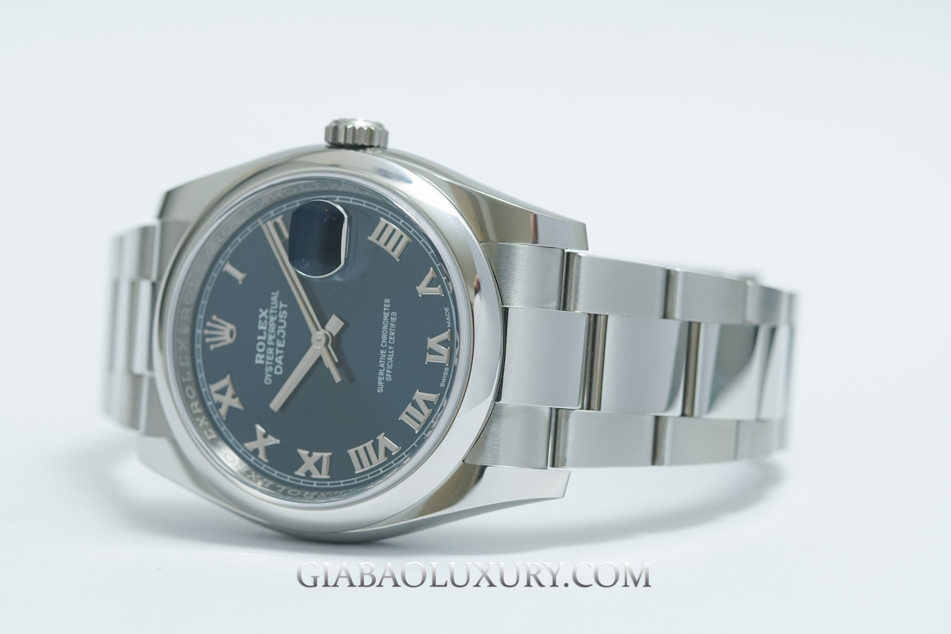 Đồng Hồ Rolex Datejust 36 116200 Mặt Số Xanh Cọc Số La Mã Dây Đeo Oyster