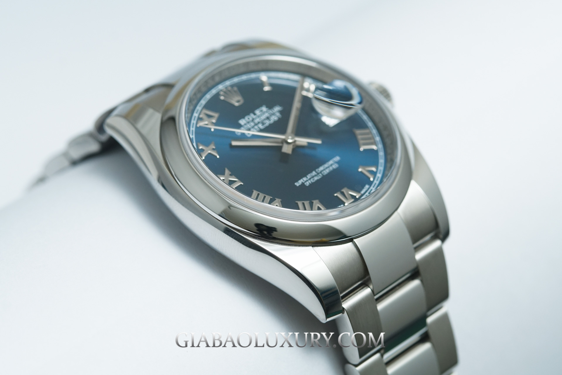 Đồng Hồ Rolex Datejust 36 116200 Mặt Số Xanh Cọc Số La Mã Dây Đeo Oyster