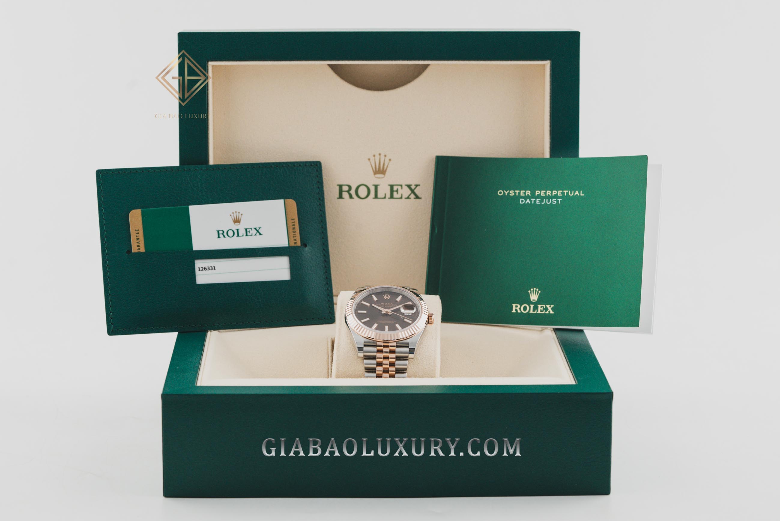 Đồng Hồ Rolex Datejust 41 126331 Mặt Số Chocolate Cọc Số Dạ Quang (Like New)