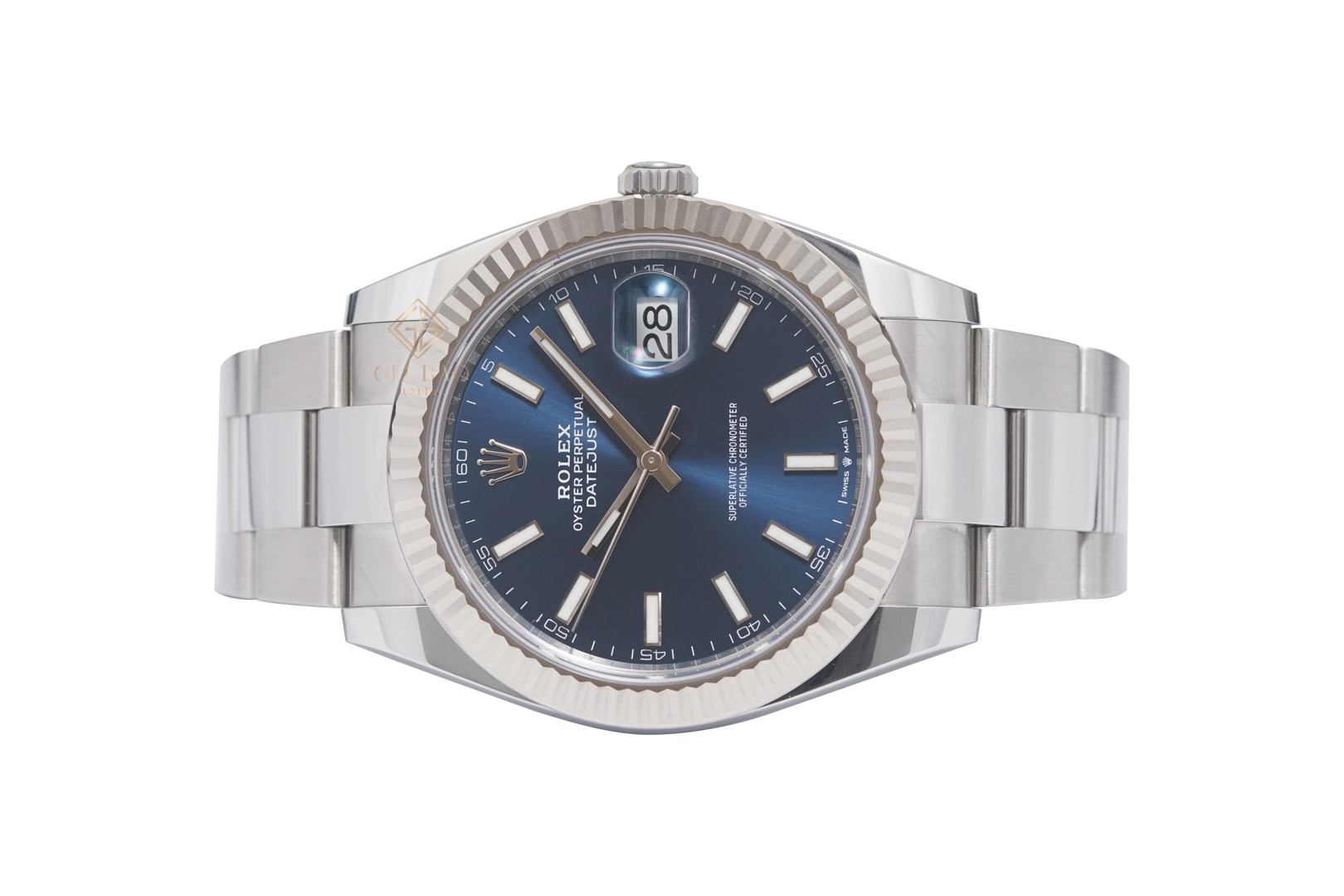 Đồng Hồ Rolex Datejust 41 126334 Mặt Số Xanh Dây Đeo Oyster