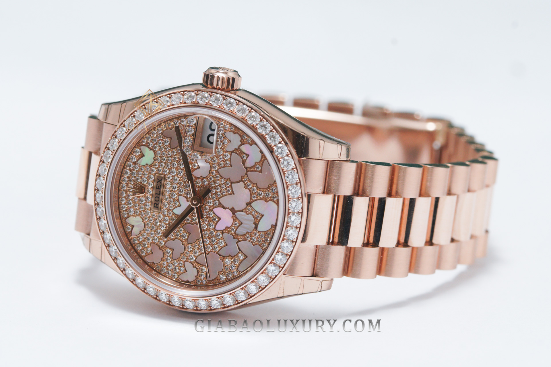 Đồng Hồ Rolex Lady Datejust 31 278285RBR Mặt Số Vỏ Trai Họa Tiết Butterfly