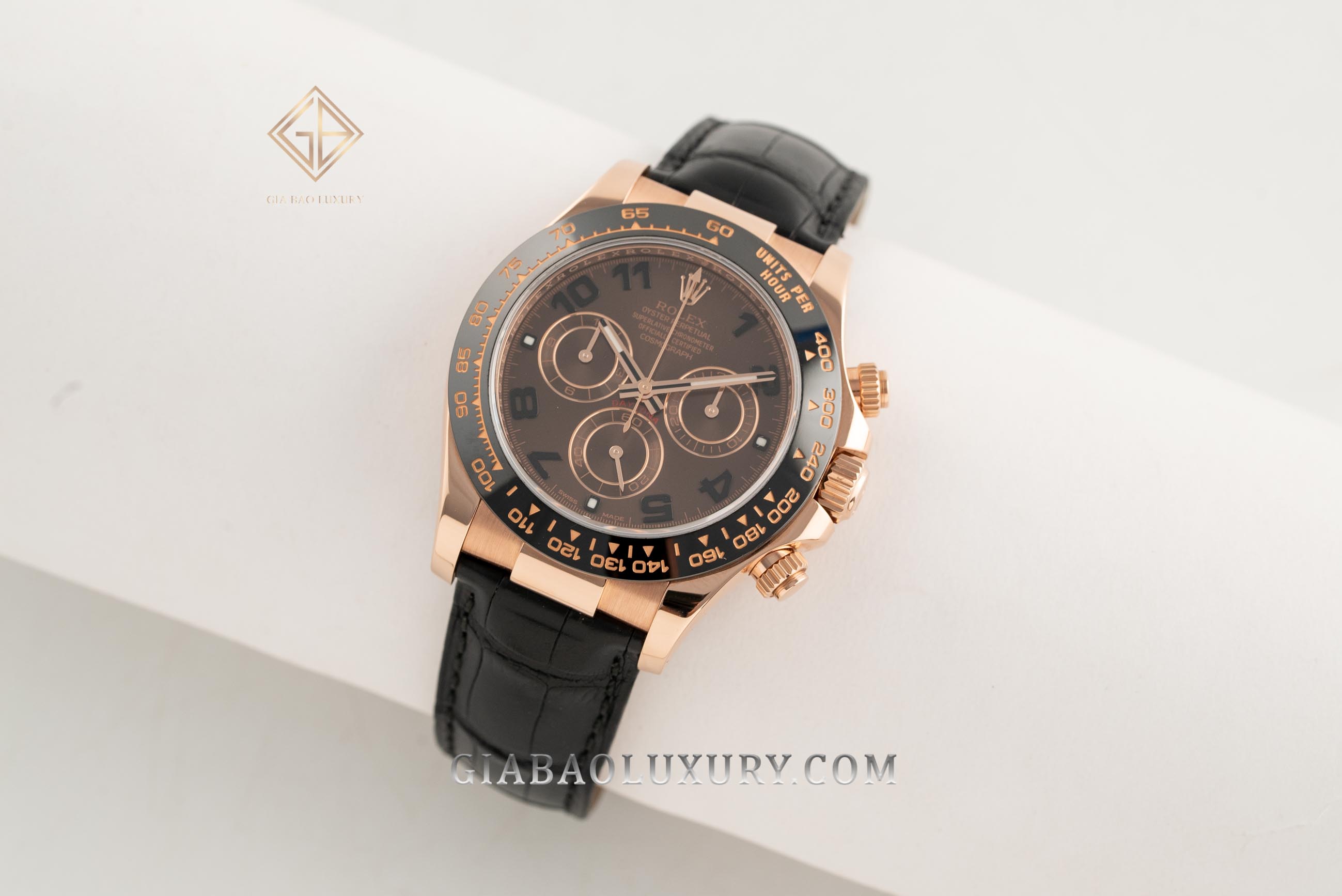 Đồng Hồ Rolex Cosmograph Daytona 116515LN Mặt Số Chocolate Dây Da