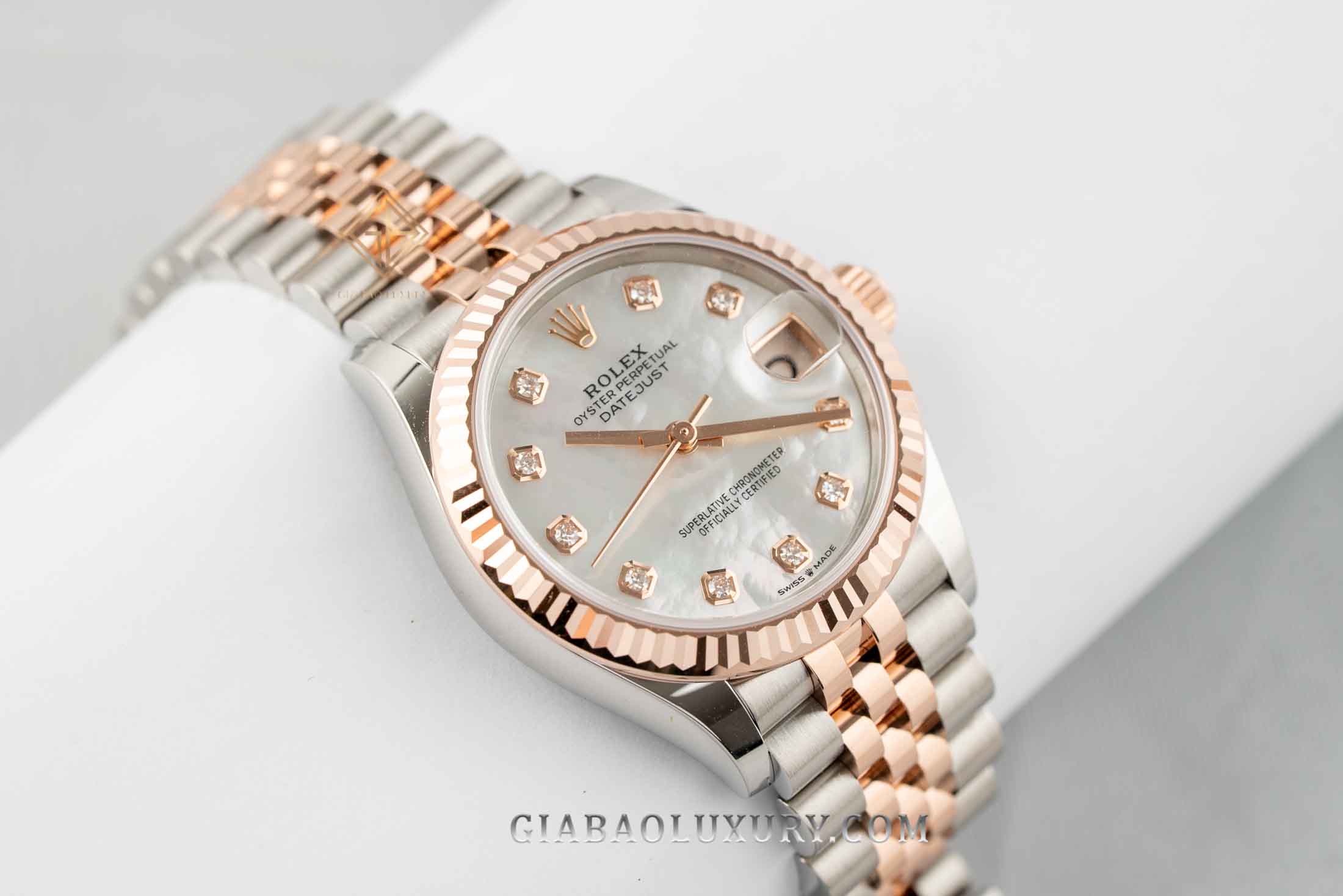Đồng Hồ Rolex Lady Datejust 279171 Mặt Số Vỏ Trai Trắng Đồng Hồ Rolex Lady Datejust 279171 Mặt Số Vỏ Trai Trắng