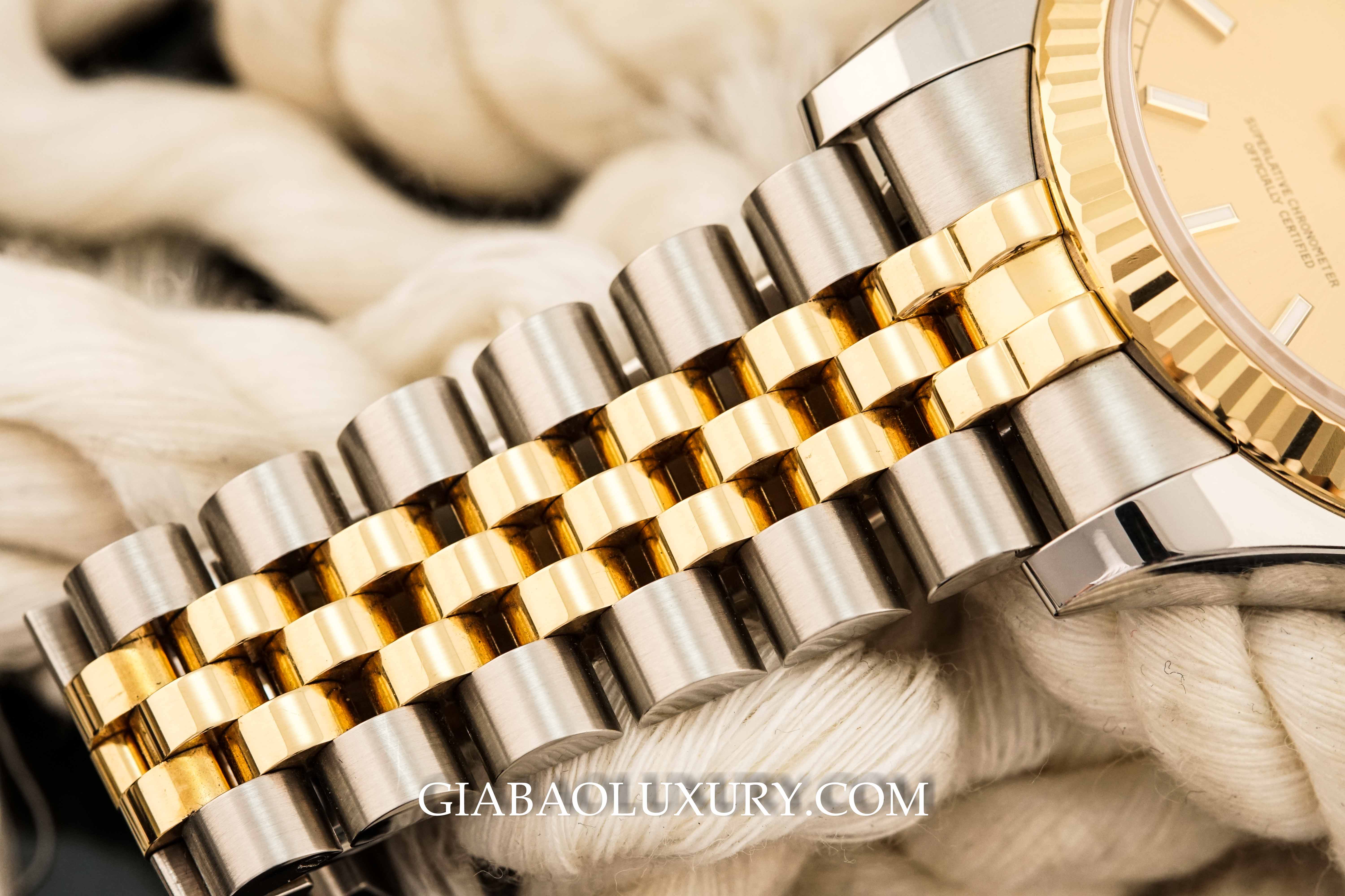 Đồng Hồ Rolex Datejust 36 116233 Mặt Số Vàng Champagne