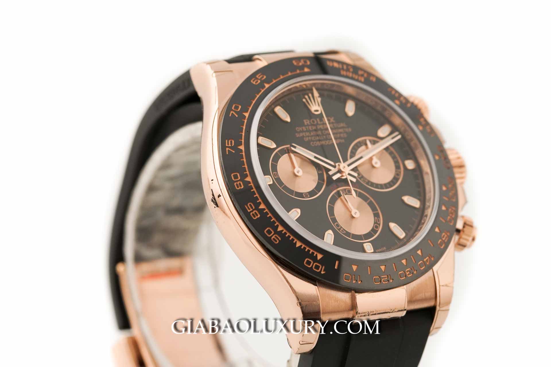 Đồng Hồ Rolex Cosmograph Daytona 116515LN Mặt Số Đen Hồng