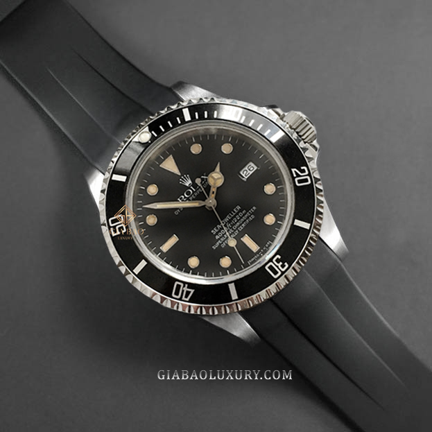 Dây cao su Rubber B dành cho đồng hồ Rolex Sea-Dweller 40mm Ref. 16600 phiên bản vành bezel Non - Ceramic khóa Oyster - Classic Series Dây Rubber B Classic Series cho Rolex Sea-Dweller 16600