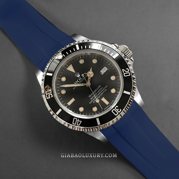 Dây cao su Rubber B dành cho đồng hồ Rolex Sea-Dweller 40mm Ref. 16600 phiên bản vành bezel Non - Ceramic khóa Oyster - Classic Series Dây Rubber B Classic Series cho Rolex Sea-Dweller 16600