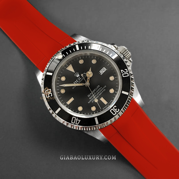Dây cao su Rubber B dành cho đồng hồ Rolex Sea-Dweller 40mm Ref. 16600 phiên bản vành bezel Non - Ceramic khóa Oyster - Classic Series Dây Rubber B Classic Series cho Rolex Sea-Dweller 16600