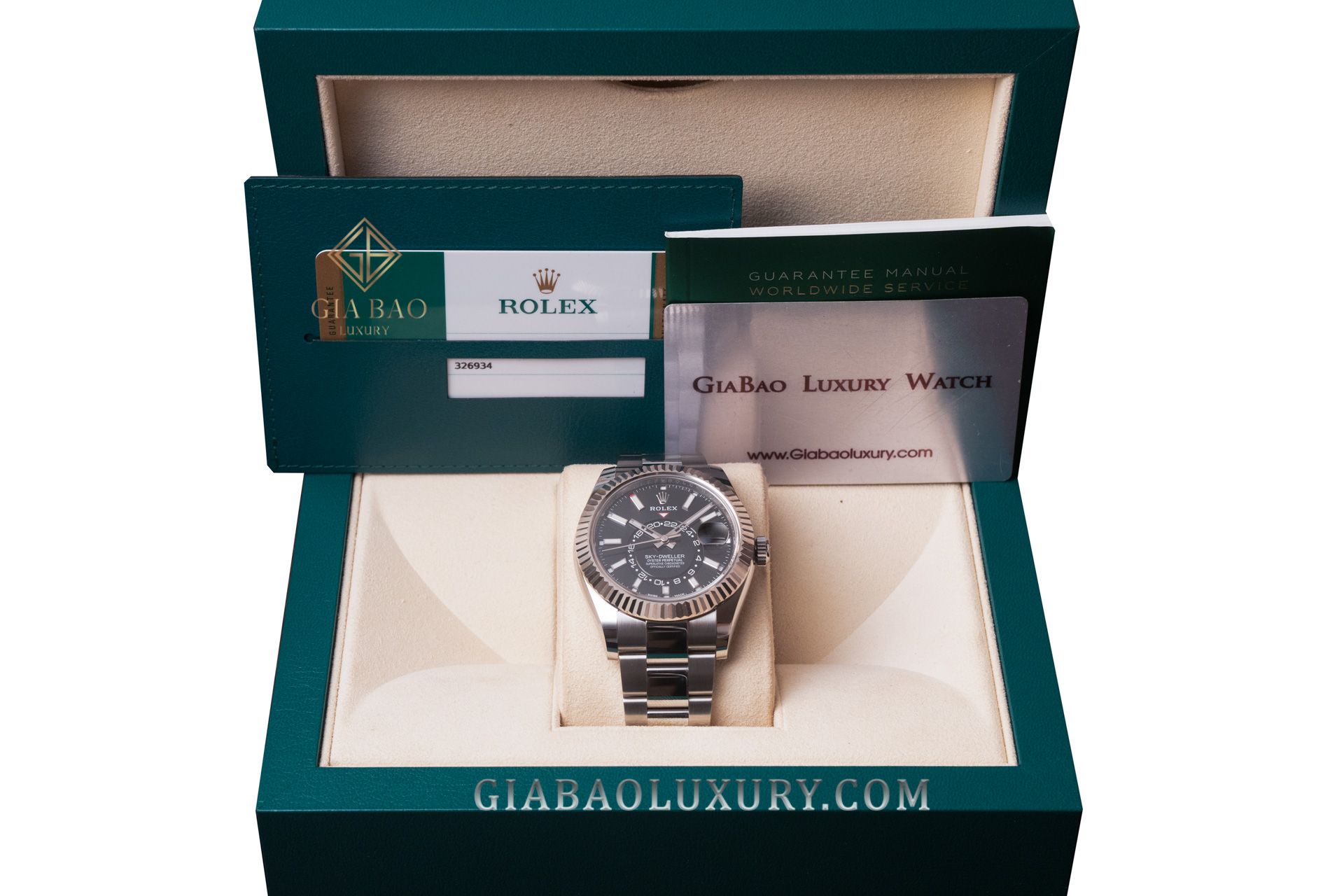 Đồng Hồ Rolex Sky Dweller 326934 Mặt Số Đen