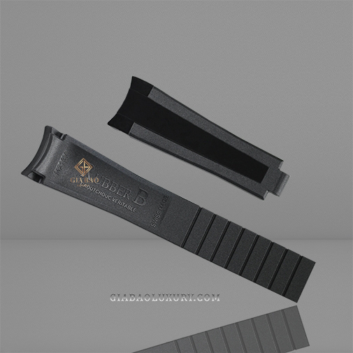 Dây cao su Rubber B dành cho đồng hồ Rolex Oyster Perpetual 34mm và Rolex Datejust 34mm - TUXEDO VELOUR - Classic Series Dây Rubber B TUXEDO VELOUR - Classic Series cho Rolex Oyster Perpetual 34mm và Rolex Datejust 34mm
