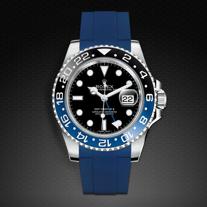 Dây Rubber B Tang Buckle Series cho Rolex GMT Master II Ceramic