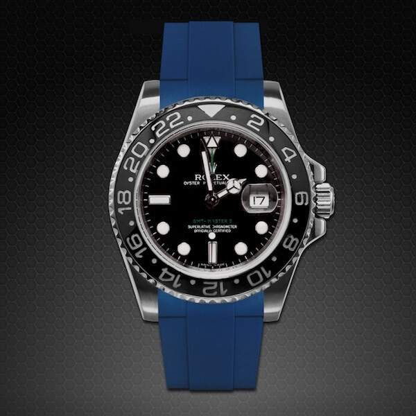 Dây Rubber B Tang Buckle Series cho Rolex GMT Master II Ceramic