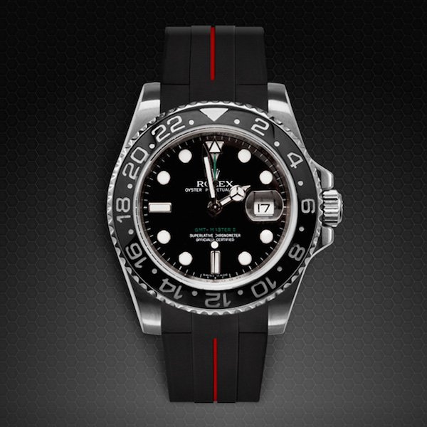 Dây Rubber B Tang Buckle Series VulChromatic® cho Rolex GMT Master II Ceramic