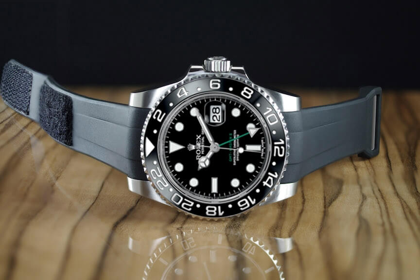 Dây Rubber B Velcro® Series cho Rolex GMT Master II Ceramic