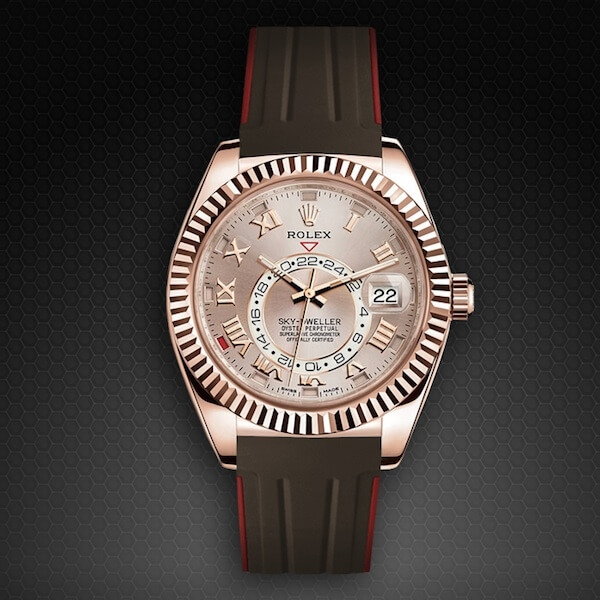 Dây Rubber B VulChromatic® cho Rolex Sky-Dweller phiên bản dây da