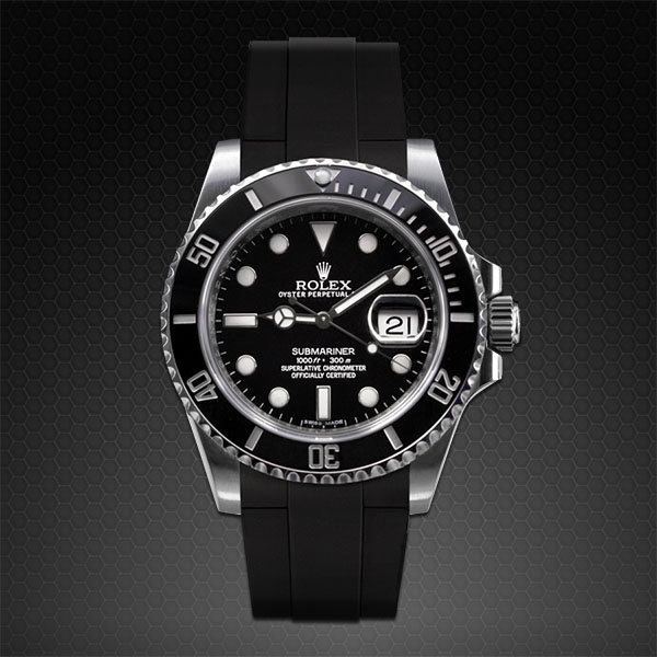 Dây Rubber B Glidelock Edition cho Rolex Submariner Ceramic