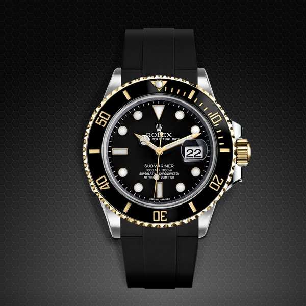 Dây Rubber B Glidelock Edition cho Rolex Submariner Ceramic