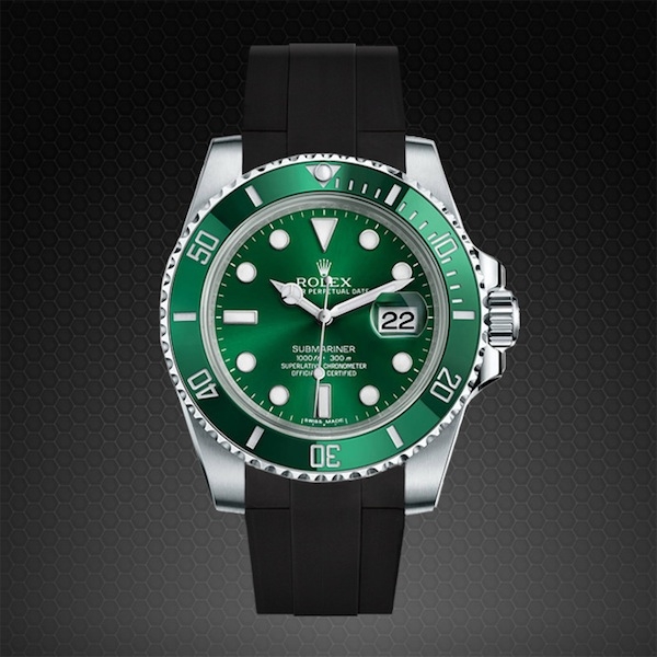 Dây Rubber B Glidelock Edition cho Rolex Submariner Ceramic