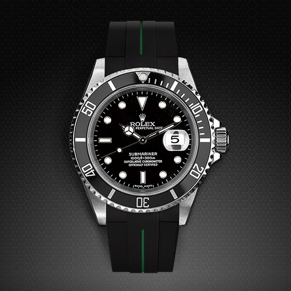 Dây Rubber B Tang Buckle Series VulChromatic® cho Rolex Submariner Ceramic