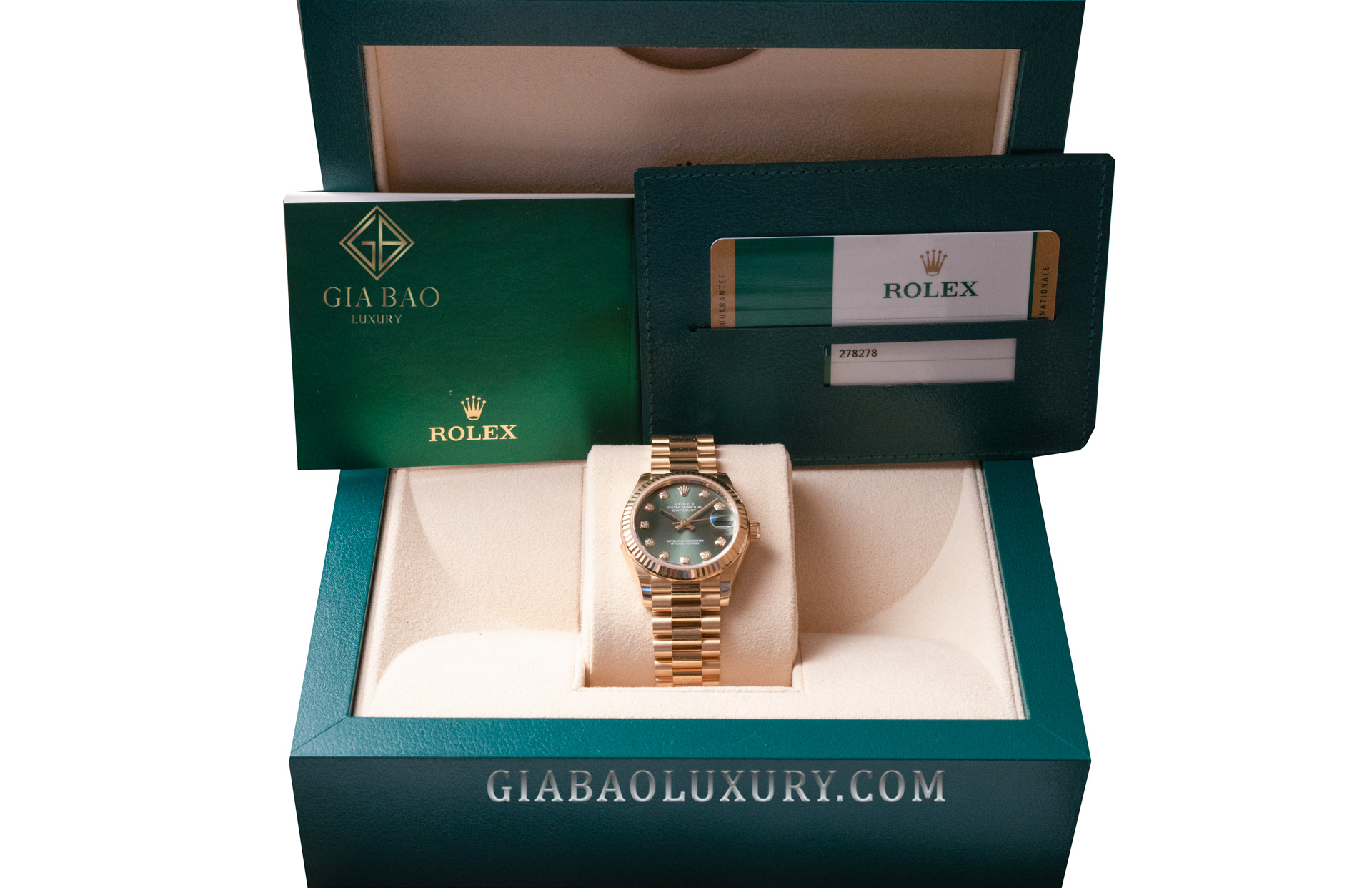 Rolex Datejust 278278 Mặt Số Oliu Xanh Nạm Kim Cương Đồng Hồ Rolex Datejust 278278 Mặt Số Oliu Xanh Nạm Kim Cương
