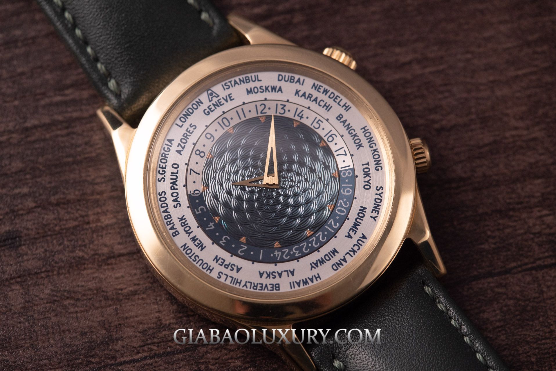 Đồng Hồ Andersen Geneve Tempus Terrae Blue Gold Dial Vàng Hồng