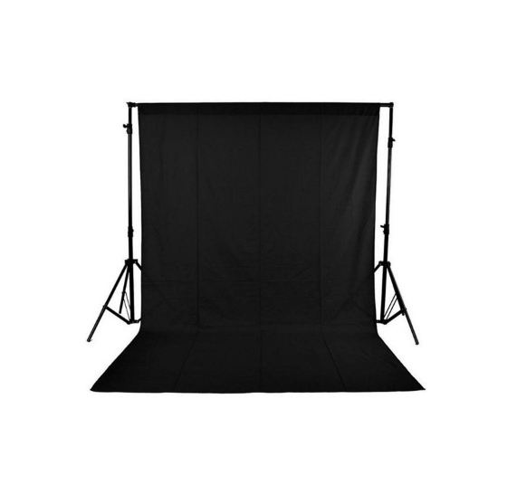 Phông nền studio màu đen vải dêt 2x3m