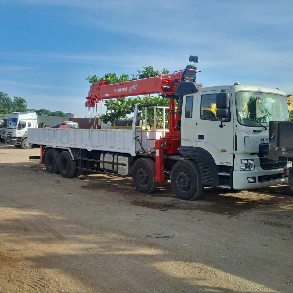 Xe tải gắn cẩu 14 tấn ATOM Hàn Quốc gắn xe Hyundai HD320