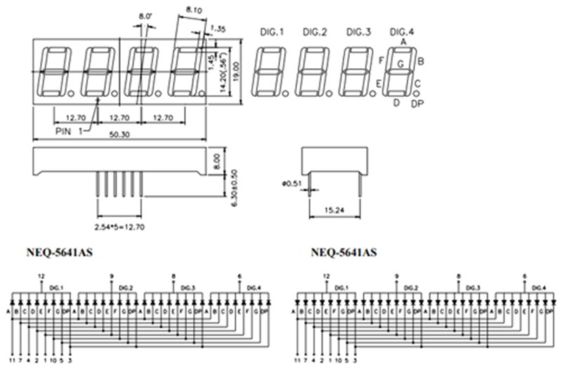 LED 7 ĐOẠN ÂM CHUNG 5641AS