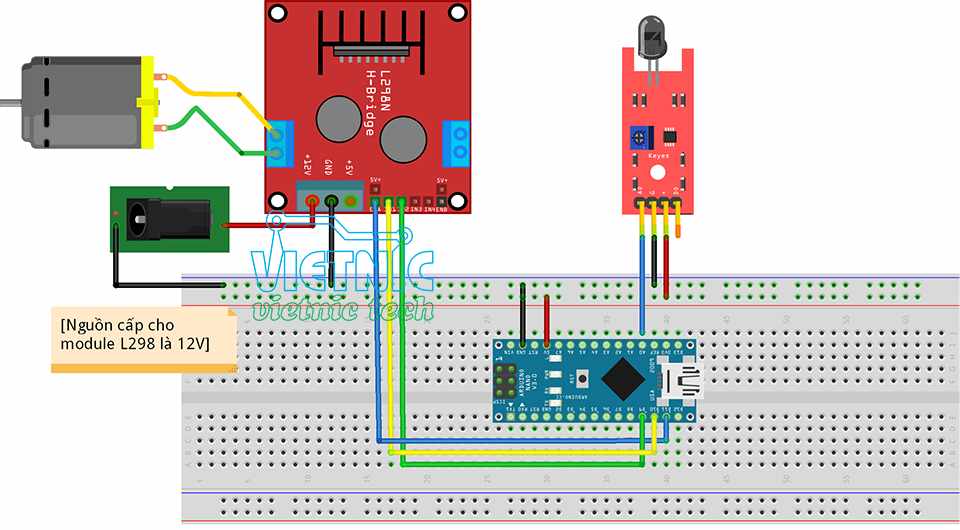 SƠ ĐỒ KẾT NỐI CẢM BIẾN LỬA KY-026