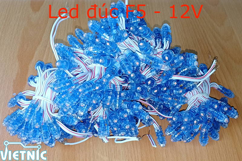 Led đúc F5 đế 8mm 12V