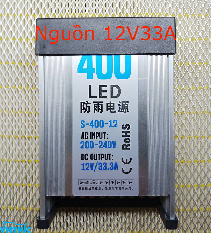 Nguồn LED 12V33A ngoài trời