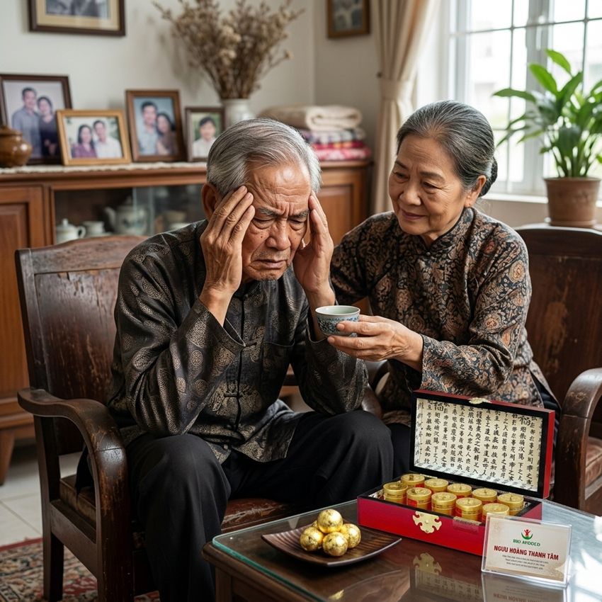 ngưu hoàng thanh tâm hộp gỗ chính hãng