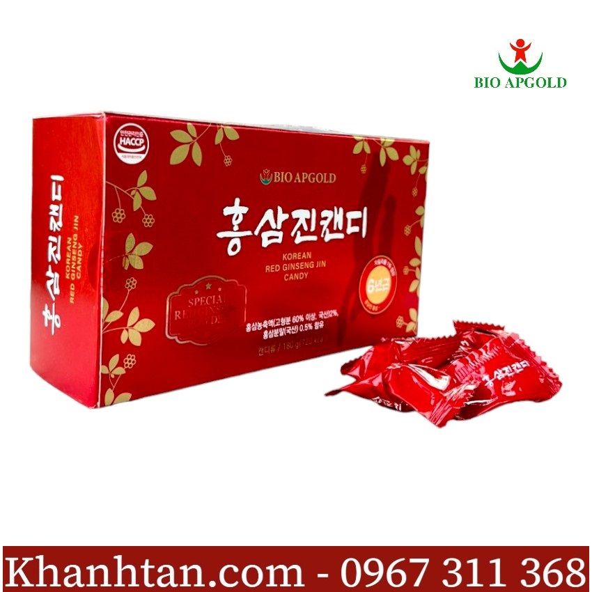 kẹo hồng sâm cao câp hàn quốc hộp 180g