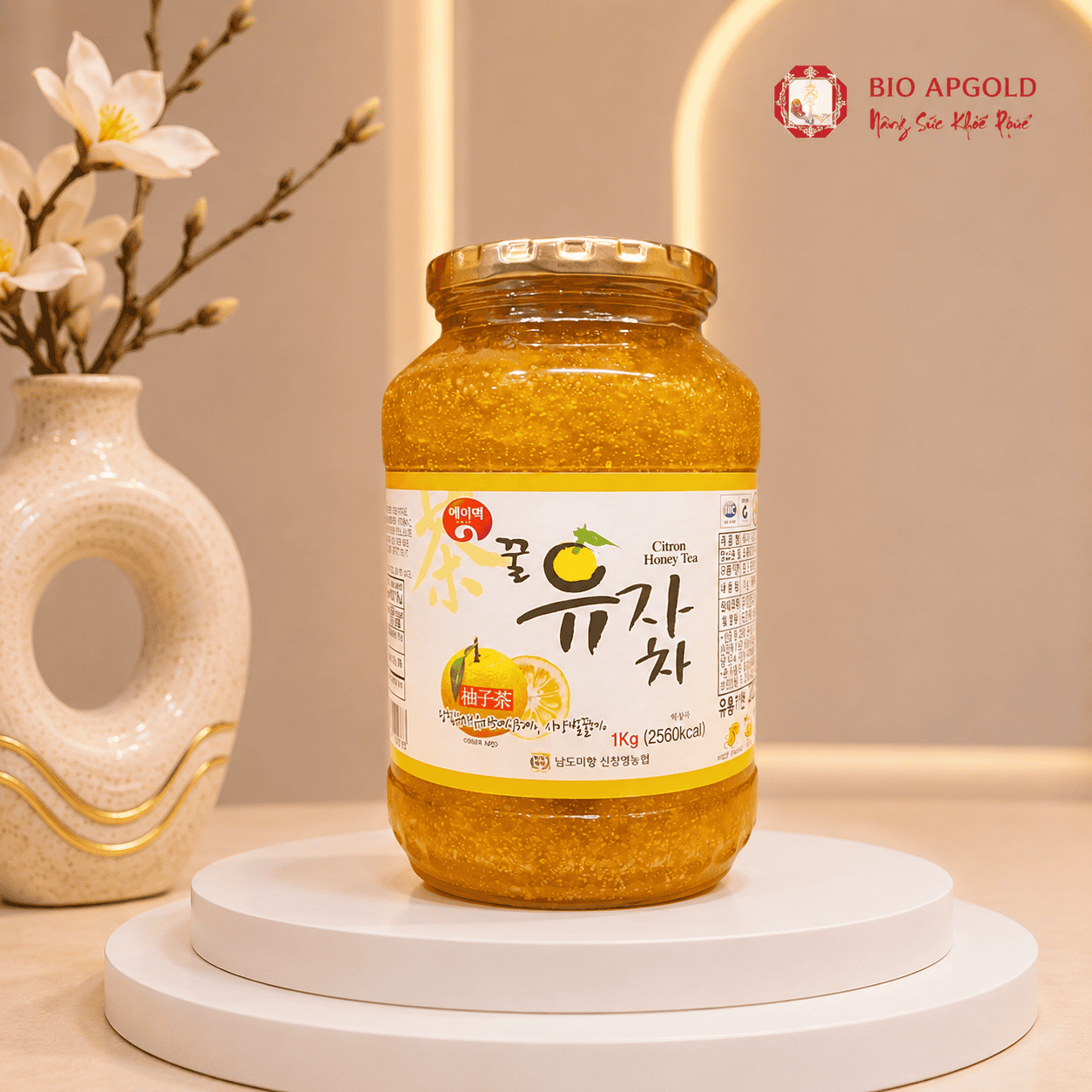 mật ong chanh hàn quốc lọ 1kg gavo fram