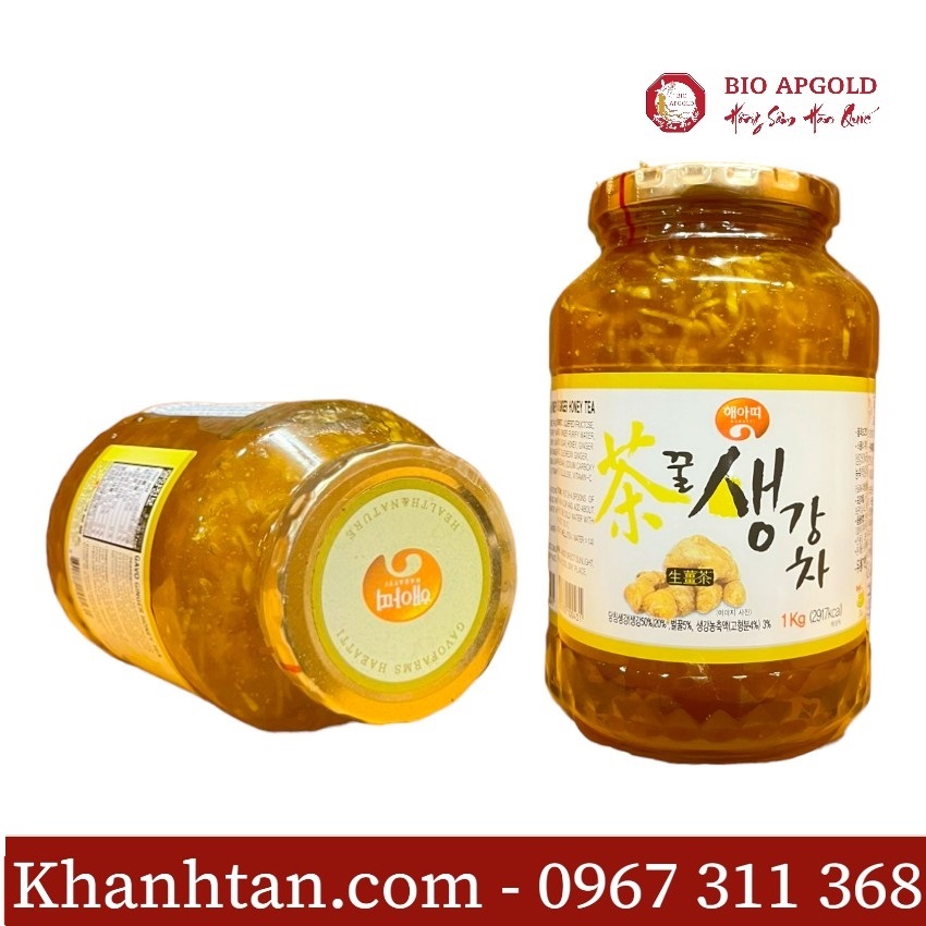 mật ong gừng hàn quốc lọ 1kg