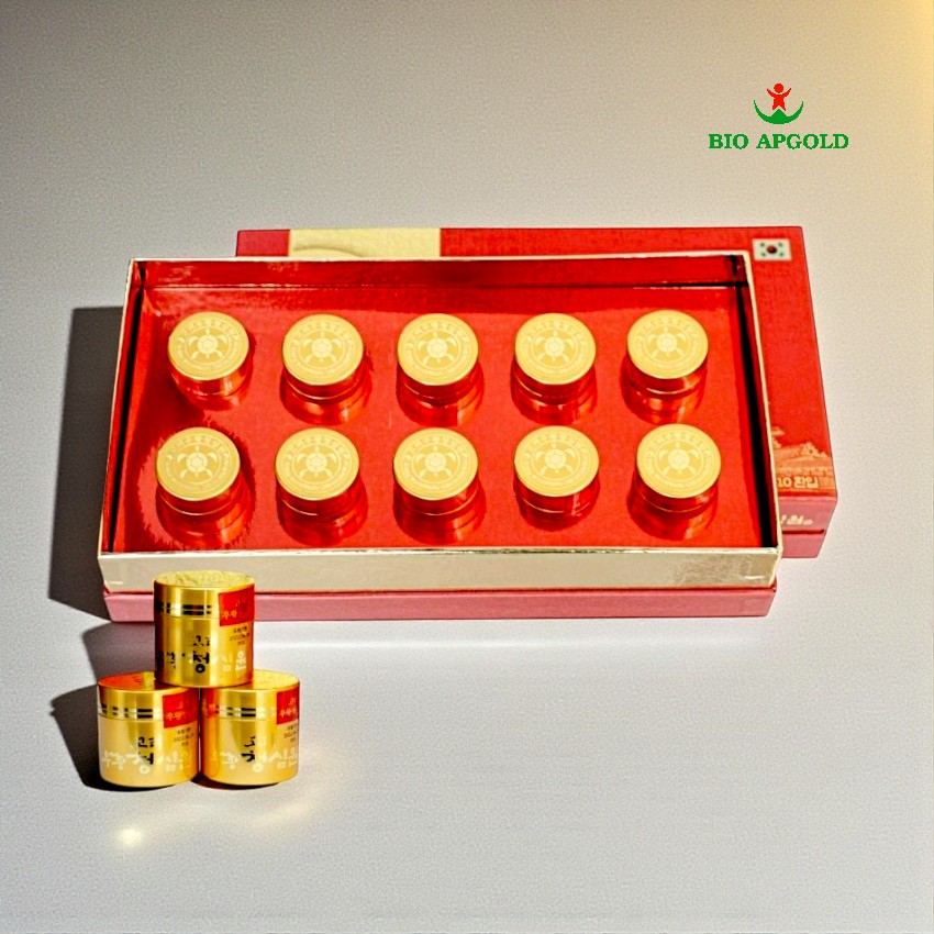 ngưu hoàng thanh tâm hộp giấy đỏ hàn quốc