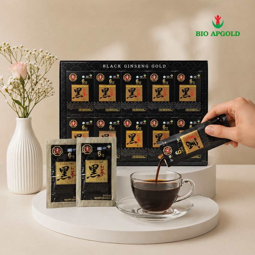 nước hắc sâm hàn quốc Bio apgold Hộp 60 gói