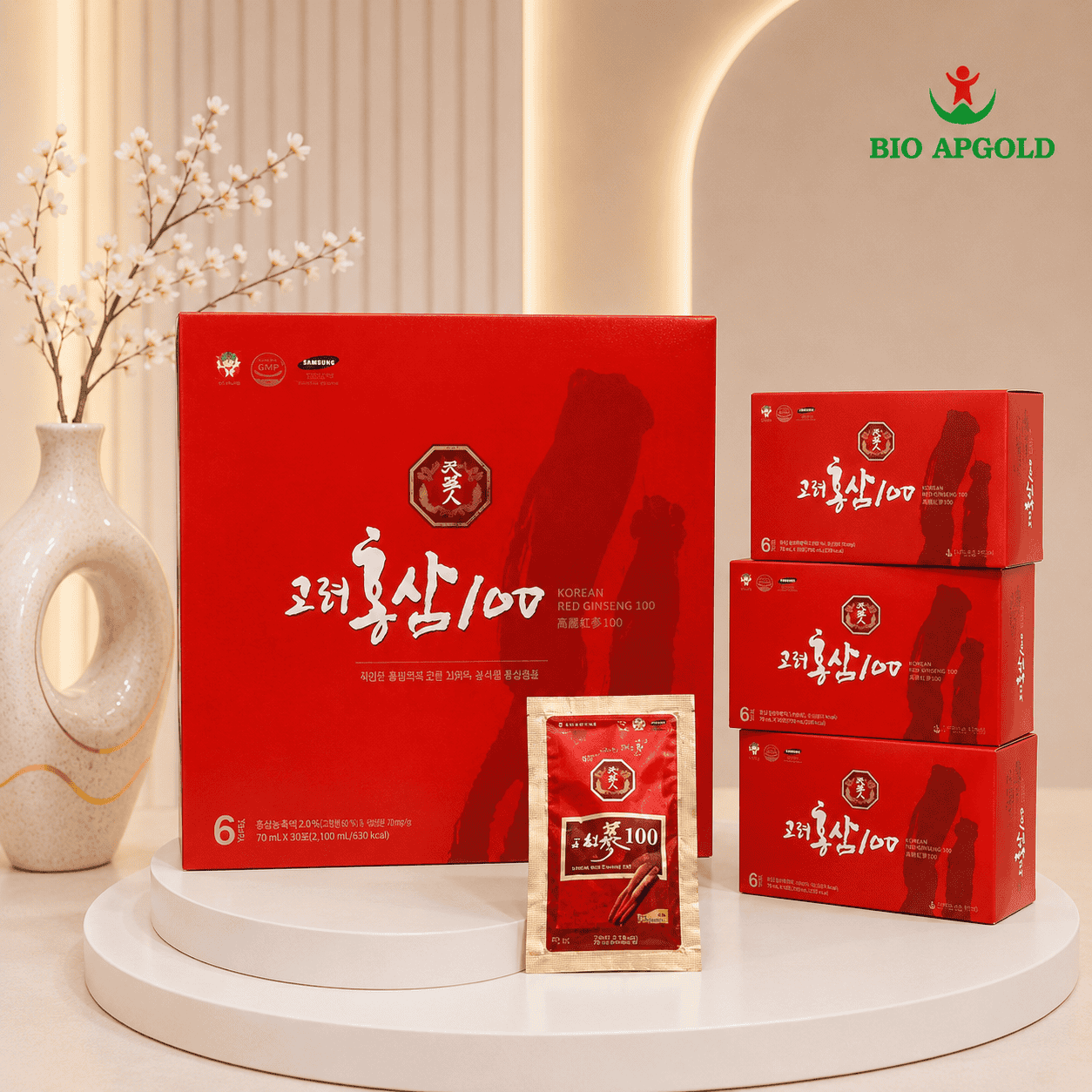 nước hồng sâm nguyên chất không đường Vio apgold