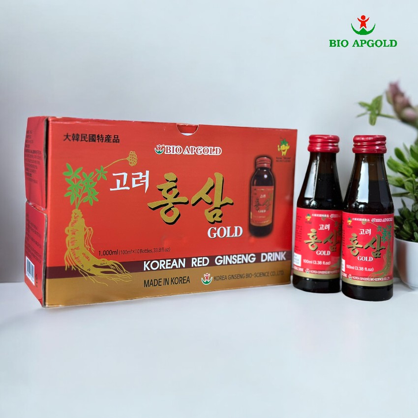 nước sâm hộp 10 chai bio apgold