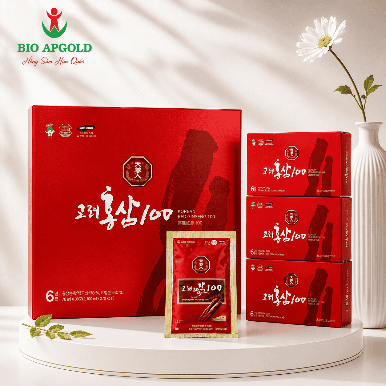 nước sâm không đường hàn quốc