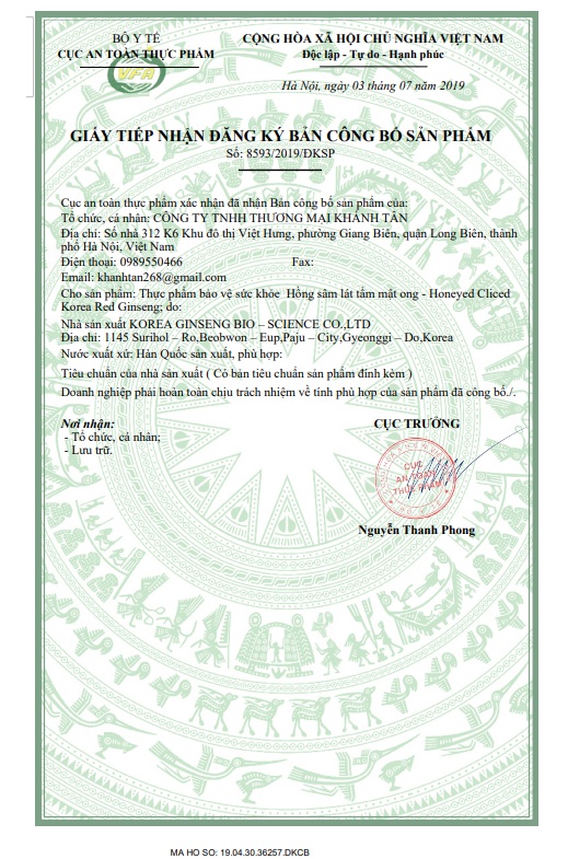 sâm cắt lát hàn quốc