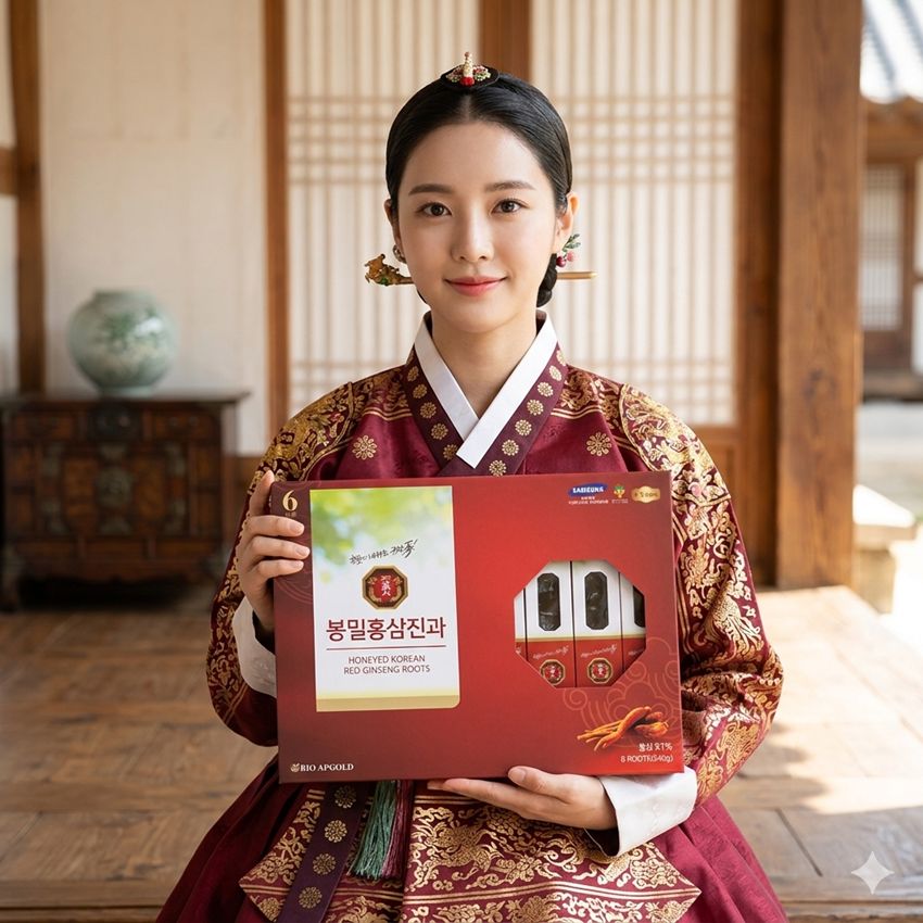 sam củ mật ong hàn quốc hộp 8 củ