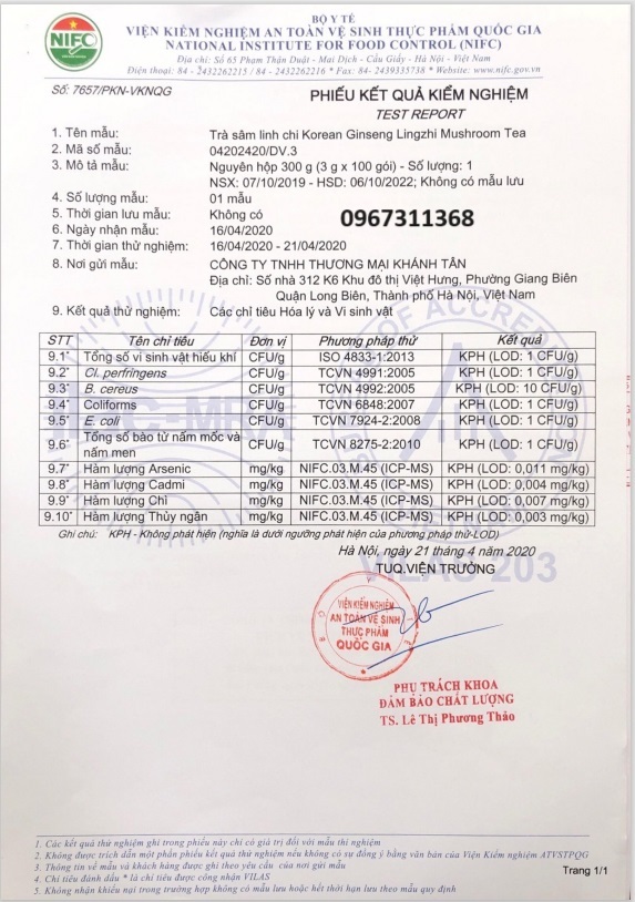 trà sâm linh chi hàn quốc hộp gỗ