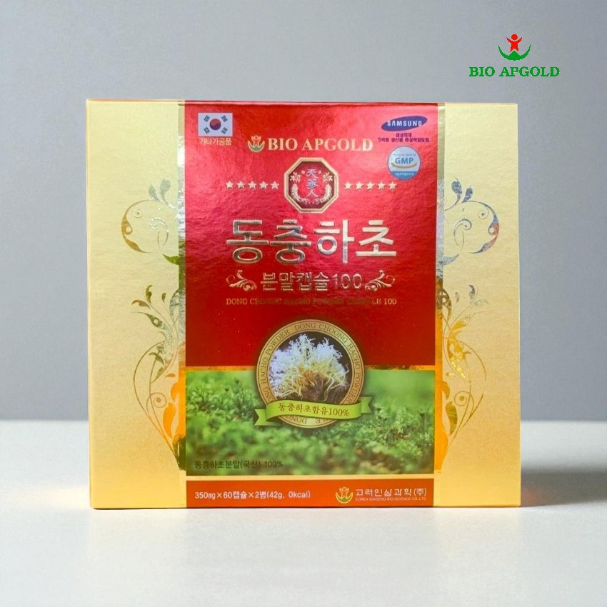viên đông trùng hạ thảo hộp 2 lọ - Bio apgold