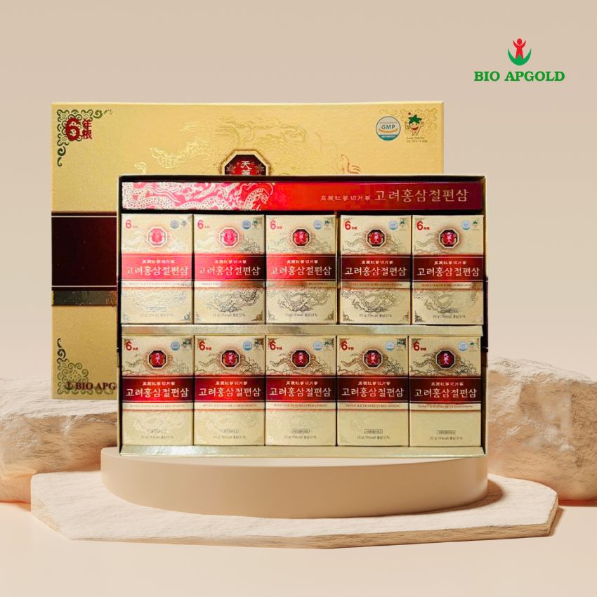 sâm lát tẩm mật ong Hàn Quốc Hộp 200g Bio apgold