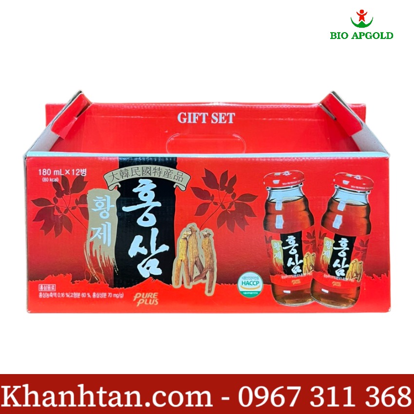 Nước Sâm Hoàng đế hộp 12 chai Pure plus