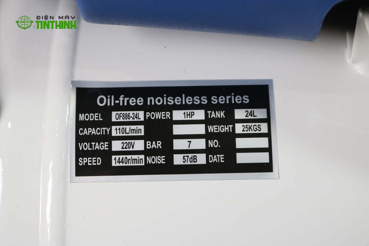 Máy nén khí không dầu 1 HP Ocean Shark OF886-24L