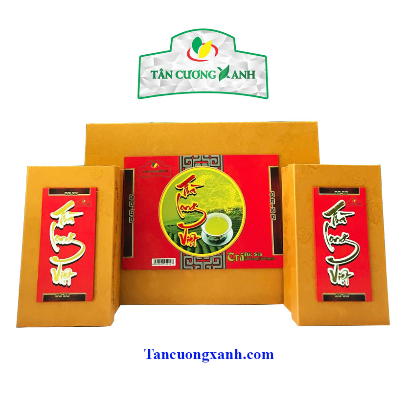 Hộp Trà Tân Cương Long Việt - Qùa Tặng Chè Thái Nguyên