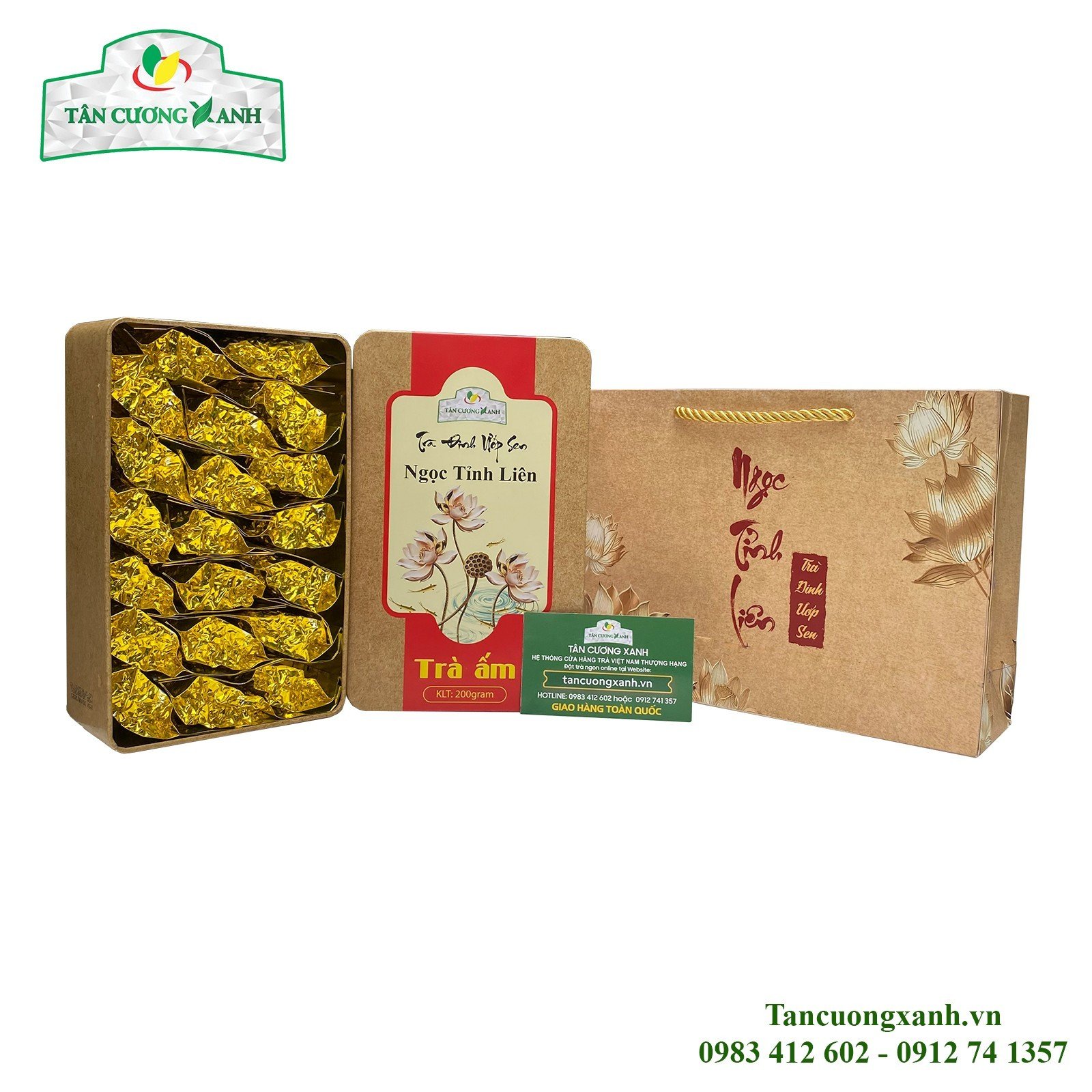 Trà Đinh Ướp Sen Ngọc Tỉnh Liên 200gram - Trà Ấm